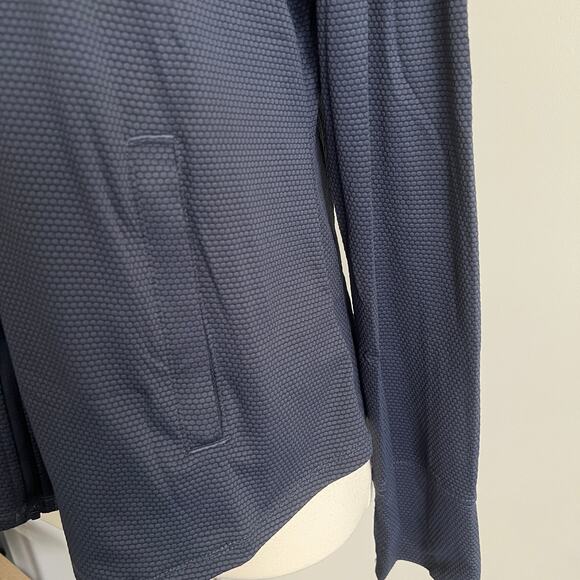 Tommy Bahama Golf Athletic Full Zip Jacket Thumbholes Blue XL Textured - Picture 4 of 12